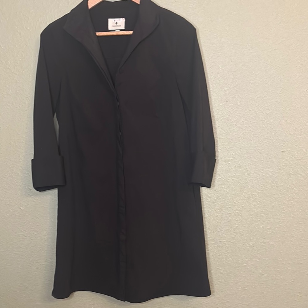 TUCKERNUCK black collared button down shirt dress